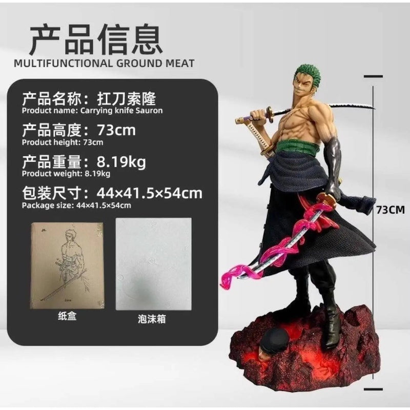 JT Studio One Piece Roronoa Zoro Statue 73cm Anime Oversize Model Figures Action Figure Desktop Figurine Figma Collectible Toys