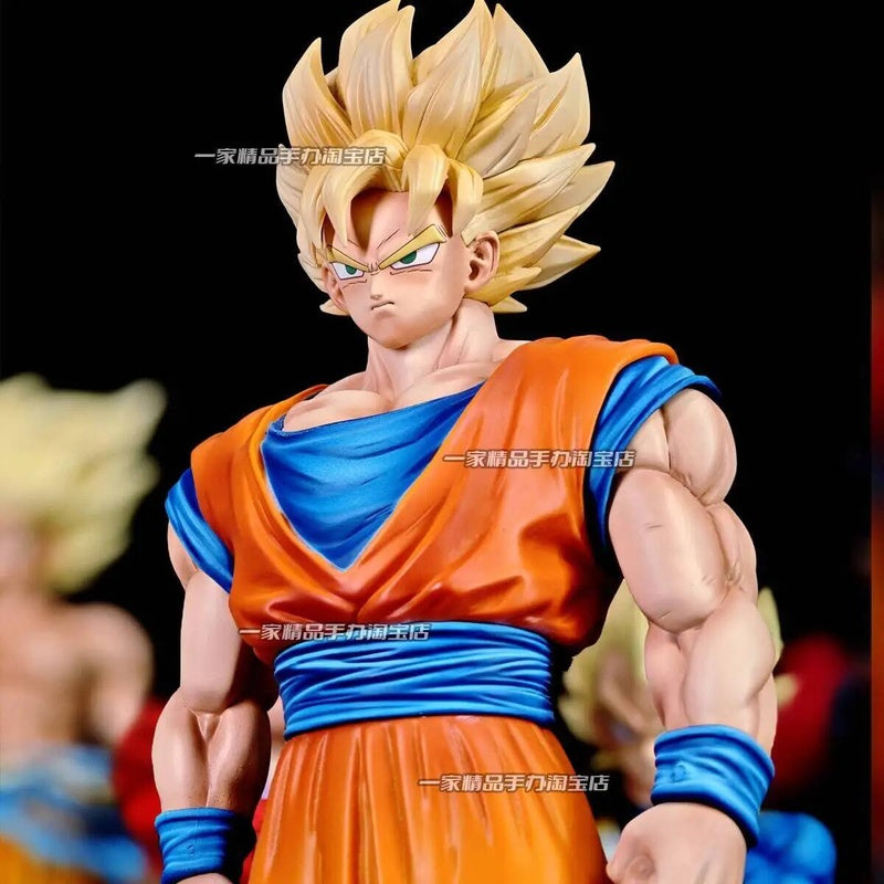 JT Studio HY Dragon Ball Z Goku Super Saiyan 1 2 SSJ1 SSJ2 Anime Momel Action Figure Statue 32cm DBZ Dragonball Collectible Toys