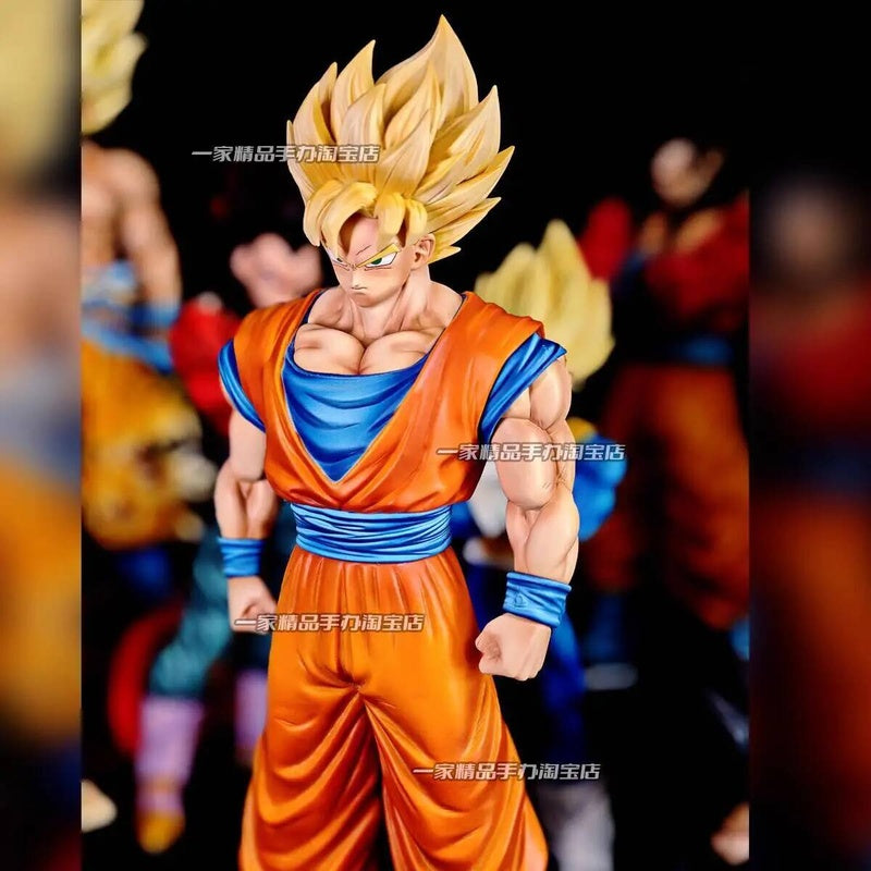 JT Studio HY Dragon Ball Z Goku Super Saiyan 1 2 SSJ1 SSJ2 Anime Momel Action Figure Statue 32cm DBZ Dragonball Collectible Toys