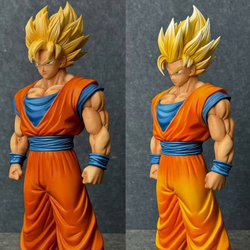 JT Studio HY Dragon Ball Z Goku Super Saiyan 1 2 SSJ1 SSJ2 Anime Momel Action Figure Statue 32cm DBZ Dragonball Collectible Toys