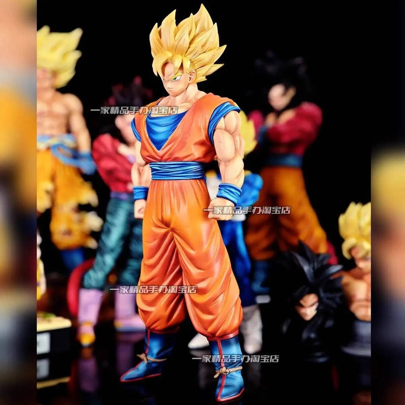 JT Studio HY Dragon Ball Z Goku Super Saiyan 1 2 SSJ1 SSJ2 Anime Momel Action Figure Statue 32cm DBZ Dragonball Collectible Toys