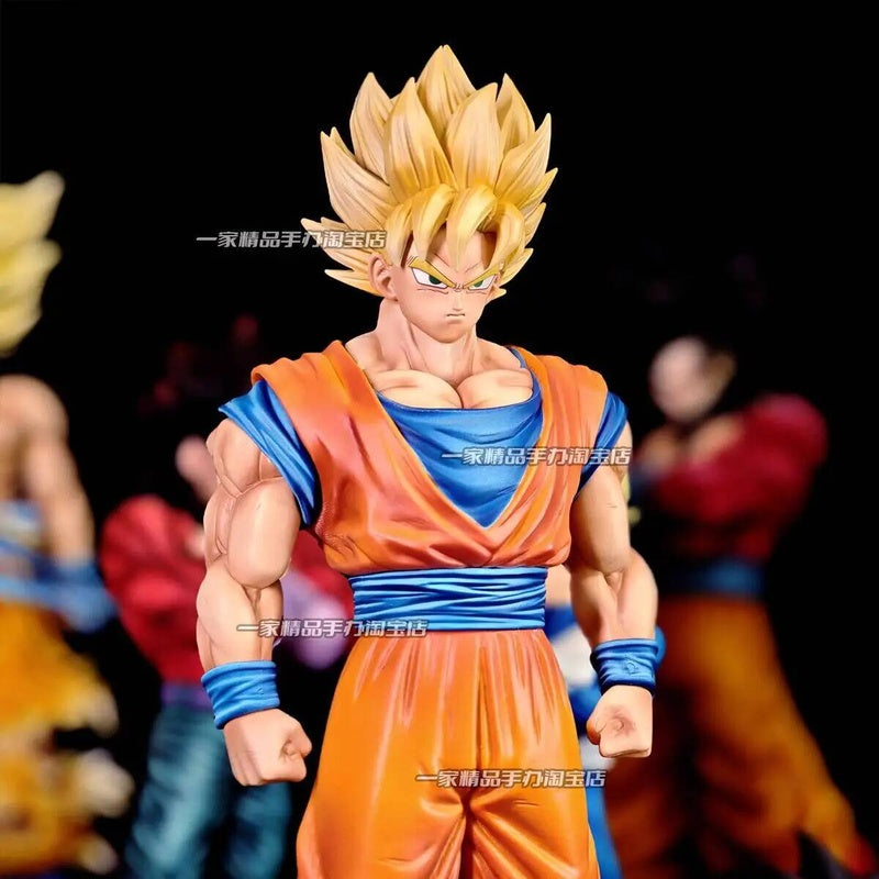 JT Studio HY Dragon Ball Z Goku Super Saiyan 1 2 SSJ1 SSJ2 Anime Momel Action Figure Statue 32cm DBZ Dragonball Collectible Toys