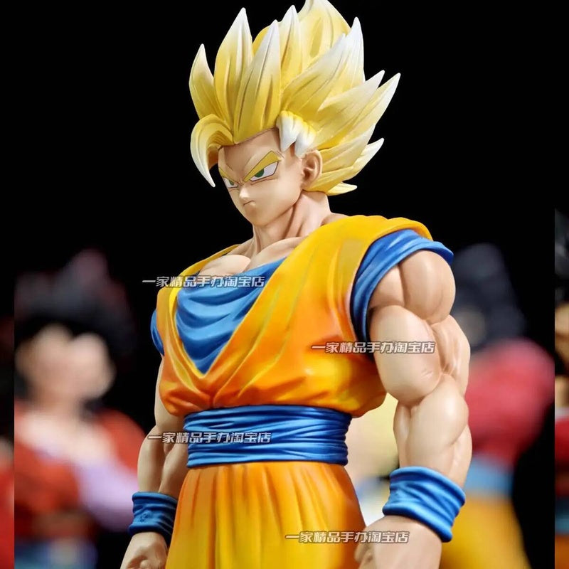 JT Studio HY Dragon Ball Z Goku Super Saiyan 1 2 SSJ1 SSJ2 Anime Momel Action Figure Statue 32cm DBZ Dragonball Collectible Toys