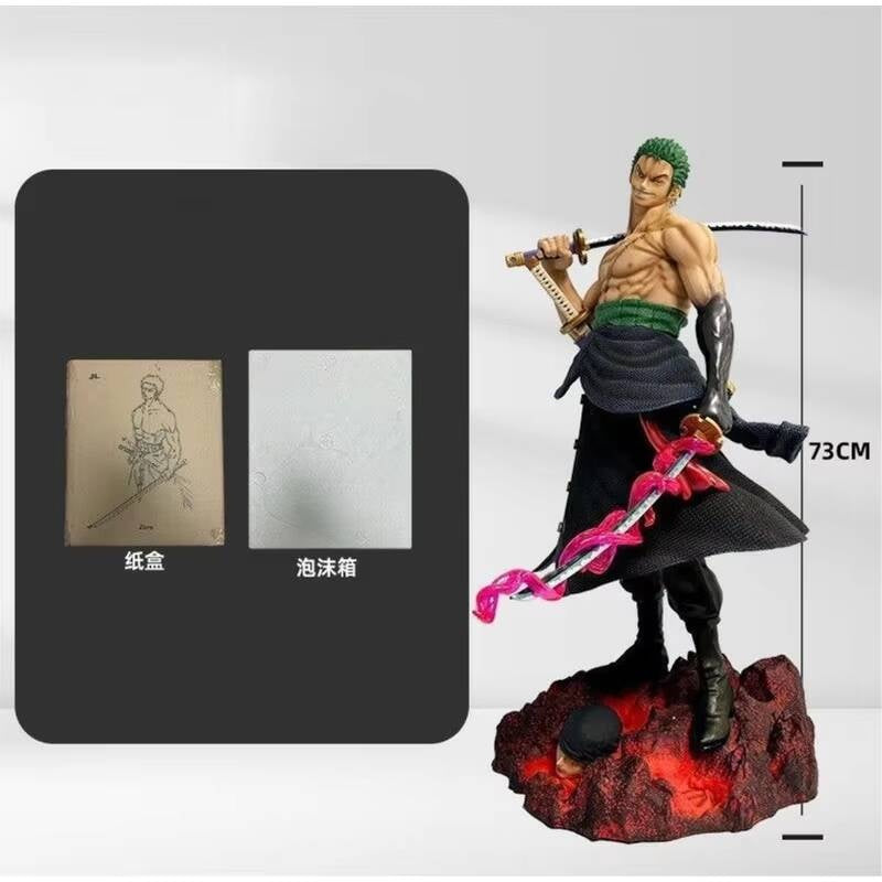 JT Studio One Piece Roronoa Zoro Statue 73cm Anime Oversize Model Figures Action Figure Desktop Figurine Figma Collectible Toys