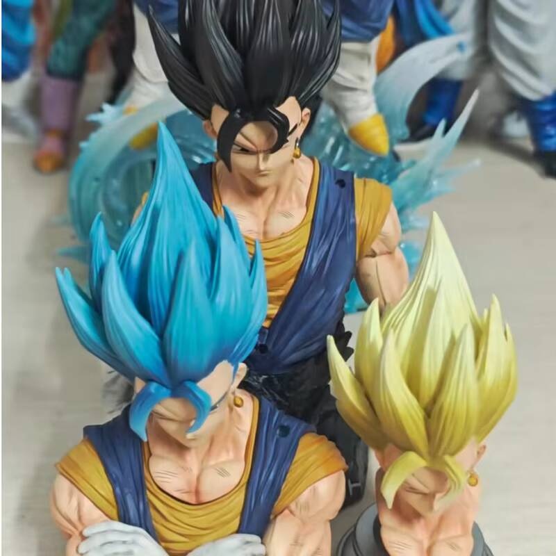 JT Studio 070 Dragon Ball Z Vegetto Vegito Bejitto Anime Model Gogeta Gojita SSJ1 Blue Action Figure Statue Figurine DBZ Toy