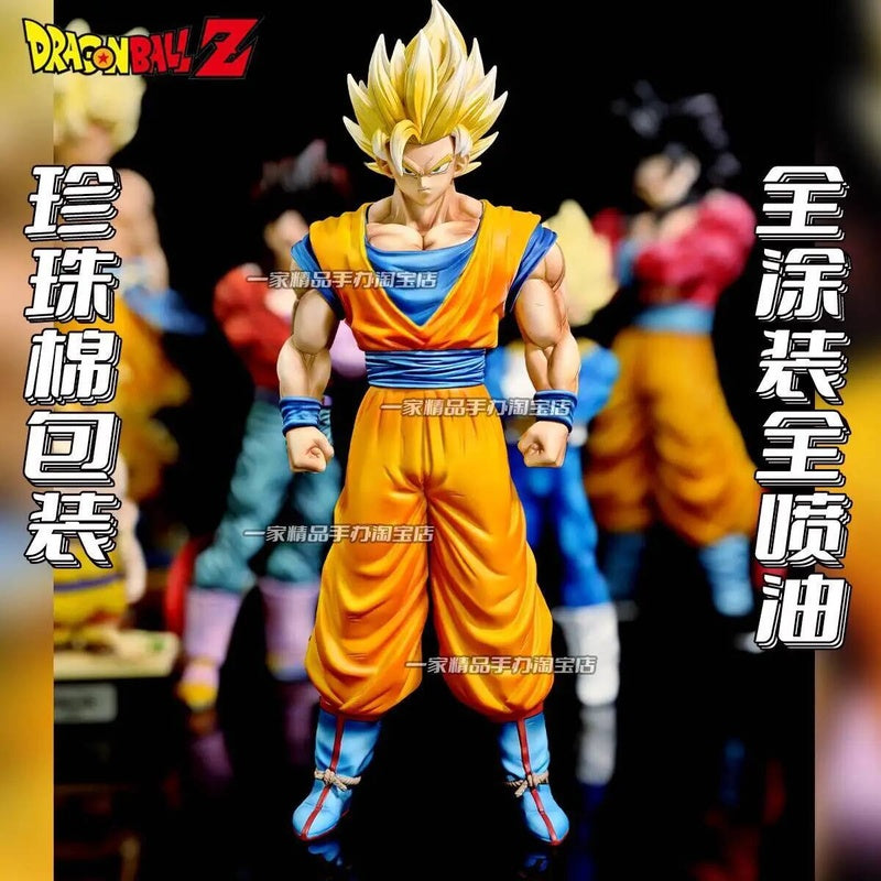 JT Studio HY Dragon Ball Z Goku Super Saiyan 1 2 SSJ1 SSJ2 Anime Momel Action Figure Statue 32cm DBZ Dragonball Collectible Toys