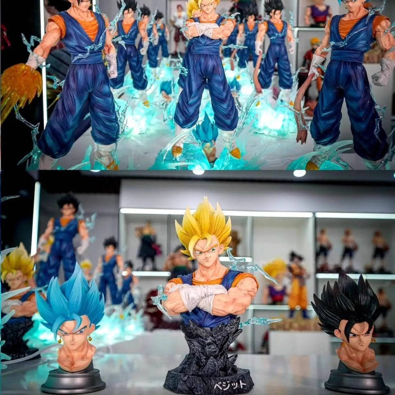 JT Studio 070 Dragon Ball Z Vegetto Vegito Bejitto Anime Model Gogeta Gojita SSJ1 Blue Action Figure Statue Figurine DBZ Toy