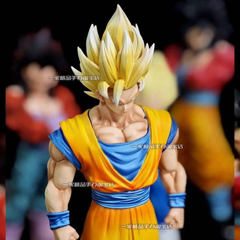JT Studio HY Dragon Ball Z Goku Super Saiyan 1 2 SSJ1 SSJ2 Anime Momel Action Figure Statue 32cm DBZ Dragonball Collectible Toys