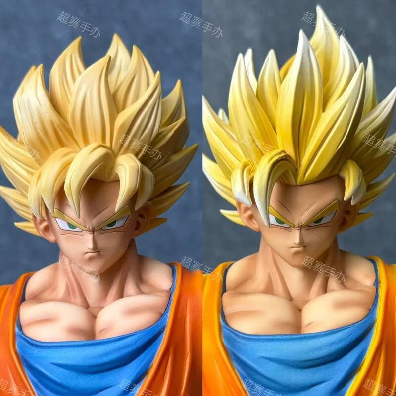 JT Studio HY Dragon Ball Z Goku Super Saiyan 1 2 SSJ1 SSJ2 Anime Momel Action Figure Statue 32cm DBZ Dragonball Collectible Toys