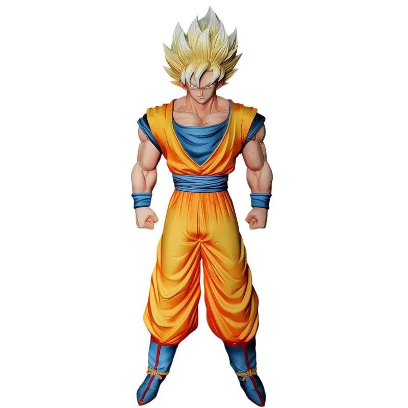 JT Studio HY Dragon Ball Z Goku Super Saiyan 1 2 SSJ1 SSJ2 Anime Momel Action Figure Statue 32cm DBZ Dragonball Collectible Toys