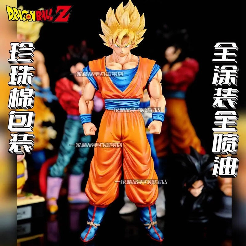 JT Studio HY Dragon Ball Z Goku Super Saiyan 1 2 SSJ1 SSJ2 Anime Momel Action Figure Statue 32cm DBZ Dragonball Collectible Toys