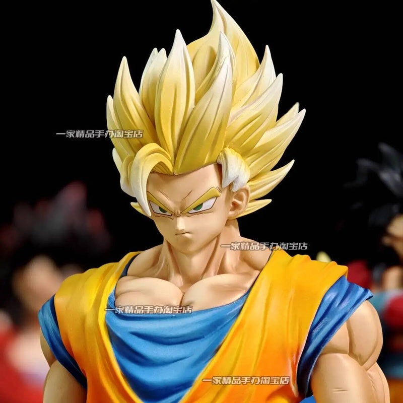 JT Studio HY Dragon Ball Z Goku Super Saiyan 1 2 SSJ1 SSJ2 Anime Momel Action Figure Statue 32cm DBZ Dragonball Collectible Toys