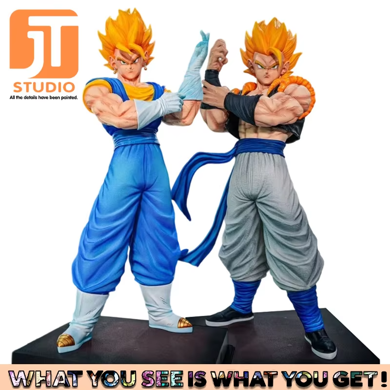 【JT Studio】 Dragon Ball Z 2% 53cm Vegito Bejitto Gogeta Gojita SSJ1 Anime Model Goku Vegeta Action Figure Statue Doll Figurine Toy