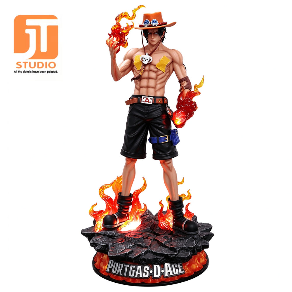 JT Studio One Piece Portgas D. Ace 70cm Anime Figure PVC Statue 1/4 Scale