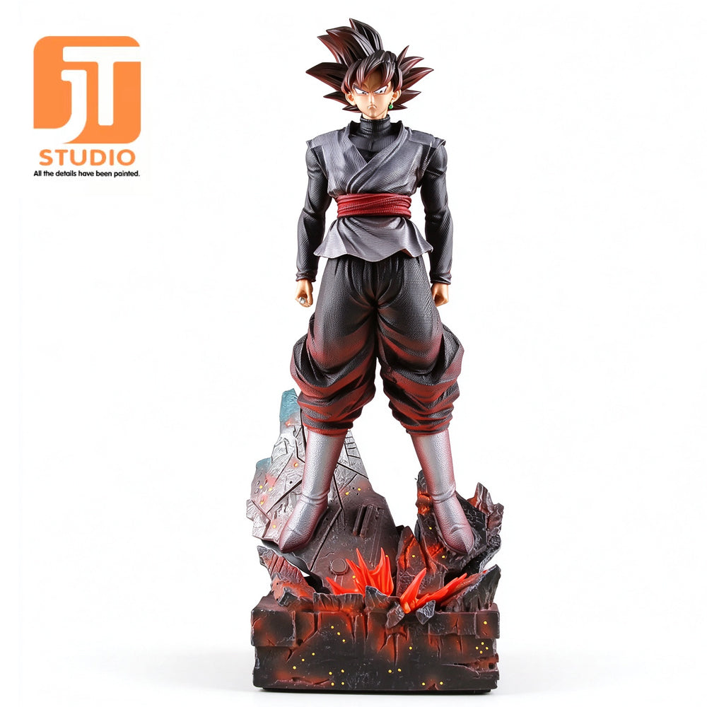 JT Studio Dragon Ball Z Black Goku 38cm Anime Figure PVC Statue 1/6 Scale