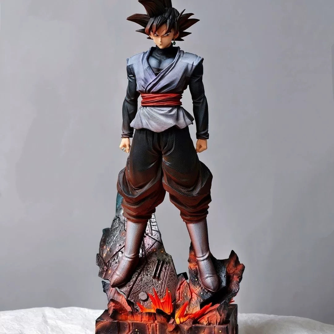 JT Studio Dragon Ball Z Black Goku 38cm Anime Figure PVC Statue 1/6 Scale