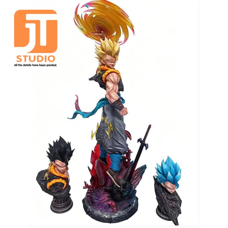 JT Studio Dragon Ball Z SSJ2 Gogeta 47cm Anime Figure PVC Statue 1/6 Scale