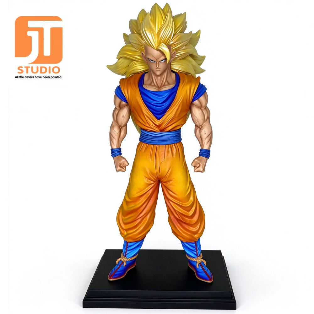 JT Studio Dragon Ball Z SSJ3 GoKu 34cm Anime Figure PVC Statue 1/6 Scale