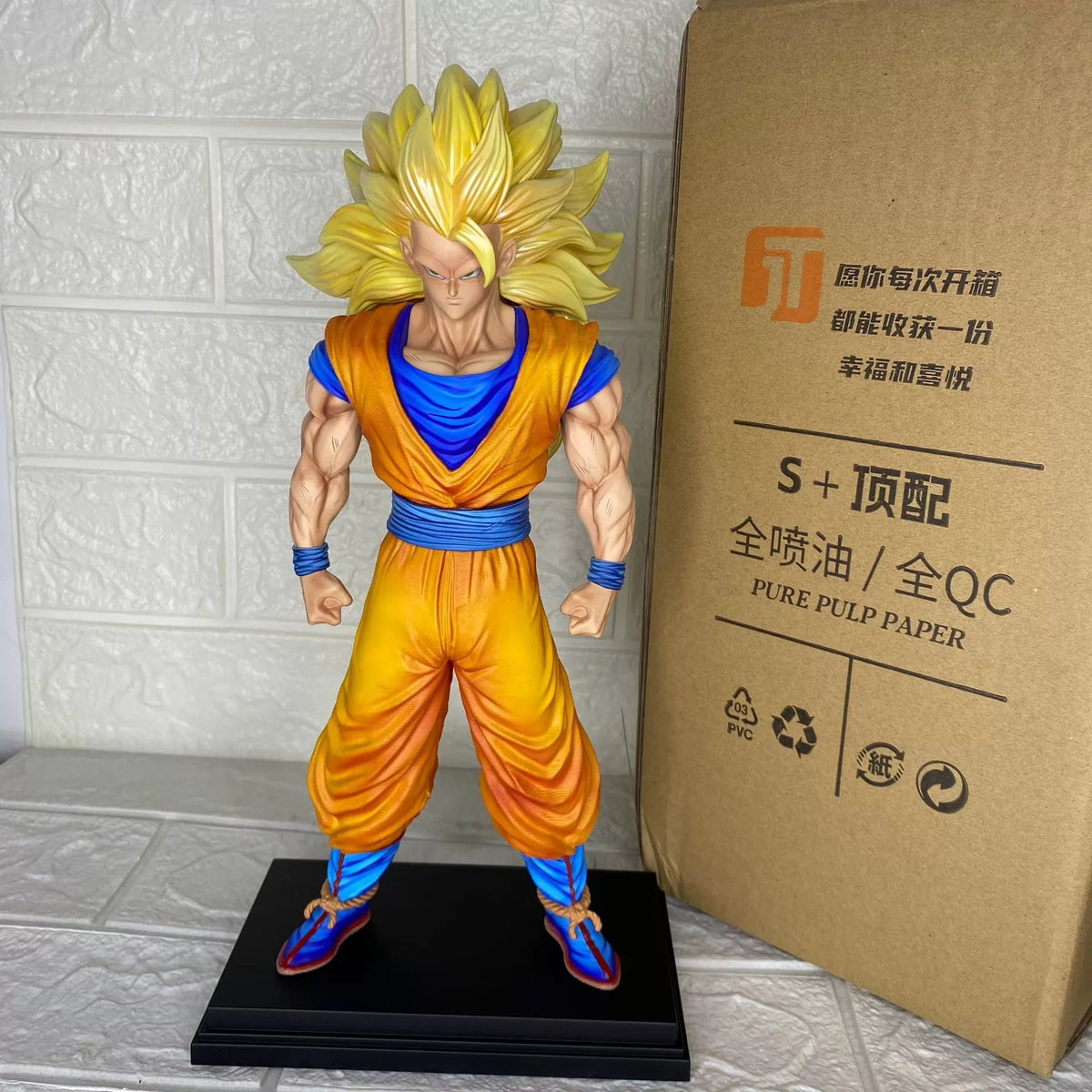 JT Studio Dragon Ball Z SSJ3 GoKu 34cm Anime Figure PVC Statue 1/6 Scale